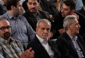 Presidential Candidate Pezeshkian Attends A Session With Students