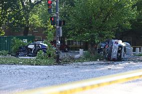 Two Car Collision With Multiple Injuries In Chicago Illinois