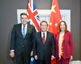 AUSTRALIA-CANBERRA-LI QIANG-AUSTRALIAN SENATE-PRESIDENT-AUSTRALIAN HOUSE OF REPRESENTATIVES-SPEAKER-MEETING