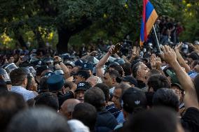 Anti-government rally outside of the Parliament - Yerevan