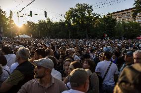 Anti-government rally outside of the Parliament - Yerevan