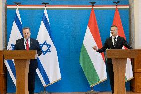 HUNGARY-BUDAPEST-FM-ISRAEL-MEETING