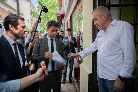 Gabriel Attal Campaigns In Le Perreux-sur-Marne