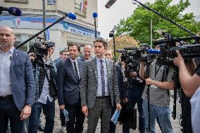 Gabriel Attal Campaigns In Le Perreux-sur-Marne