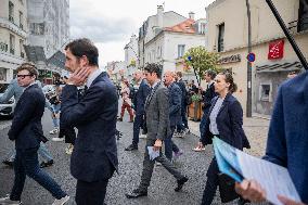 Gabriel Attal Campaigns In Le Perreux-sur-Marne