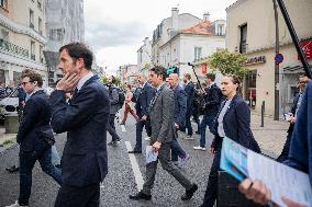 Gabriel Attal Campaigns In Le Perreux-sur-Marne