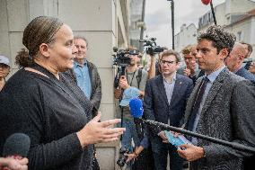 Gabriel Attal Campaigns In Le Perreux-sur-Marne