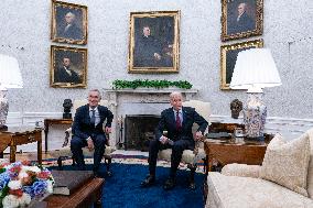 President Joe Biden hosts a bilateral meeting with Secretary General Jens Stoltenberg of NATO