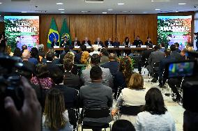 President Of Brazil Luiz Inácio Lula Da Silva Takes Part In The Amazon Security And Sovereignty Plan Ceremony