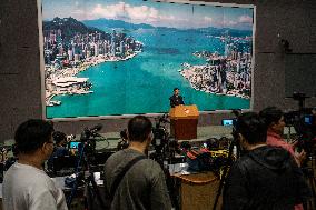 Hong Kong John Lee Press Conference Before Exco