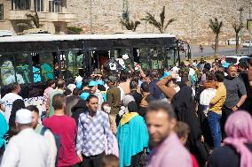 The First Convoys Of Pilgrims Set Off From Northern Syria Towards Mecca.