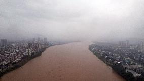 CHINA-GUANGXI-RONG'AN-SURGING WATER FLOW (CN)