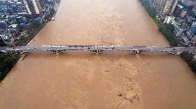 CHINA-GUANGXI-RONG'AN-SURGING WATER FLOW (CN)