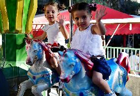 SYRIA-DAMASCUS-KIDS-EID AL-ADHA HOLIDAY