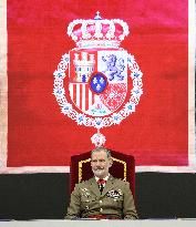 King Felipe At Armed Forces High School Ceremony - Madrid