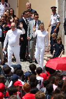 NO TABLOIDS - Olympic Flame For The Paris 2024 Games Arrives In Monaco