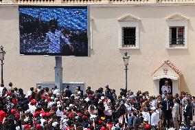 NO TABLOIDS - Olympic Flame For The Paris 2024 Games Arrives In Monaco