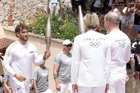 NO TABLOIDS - Olympic Flame For The Paris 2024 Games Arrives - Monaco