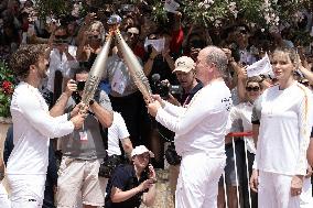 NO TABLOIDS - Olympic Flame For The Paris 2024 Games Arrives - Monaco