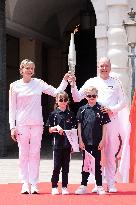 NO TABLOIDS - Olympic Flame For The Paris 2024 Games Arrives - Monaco