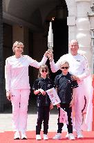 NO TABLOIDS - Olympic Flame For The Paris 2024 Games Arrives - Monaco