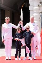 NO TABLOIDS - Olympic Flame For The Paris 2024 Games Arrives - Monaco