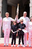 NO TABLOIDS - Olympic Flame For The Paris 2024 Games Arrives - Monaco