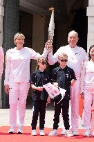 NO TABLOIDS - Olympic Flame For The Paris 2024 Games Arrives - Monaco