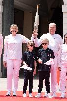 NO TABLOIDS - Olympic Flame For The Paris 2024 Games Arrives - Monaco