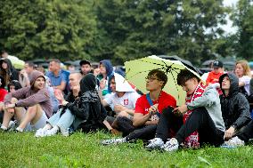 Fan Zone During The European Football Championships In Krakow