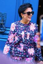 Kris Jenner out in Paris