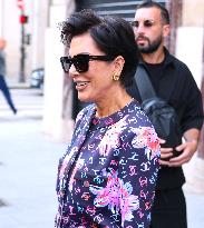 Kris Jenner out in Paris