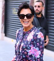 Kris Jenner out in Paris