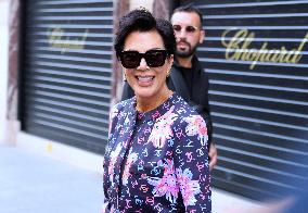 Kris Jenner out in Paris