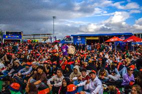 People Meet At Euro Village, In Lisbon, To Watch Portugal X Czech.
