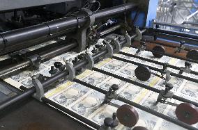 Printing of new Japanese banknotes