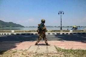 Security Beefed Up Across Srinagar Ahead Of Prime Minister Modi's Visit On International Yoga Day