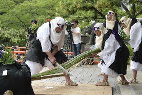 Ceremony to pray for rich grain harvest at Kyoto temple