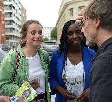 Marine Tondelier Campaigning For The Legislative Elections - Paris