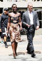 Lupita Nyong'o And Joseph Quinn Outside Le Rock Restaurant - NYC