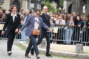 Funeral Of Iconic French Singer Francoise Hardy - Paris