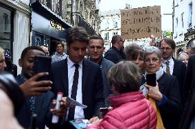 Gabriel Attal Visits Alencon - France