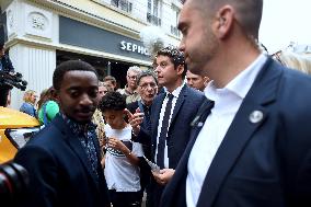 Gabriel Attal Visits Alencon - France