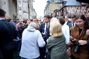 Gabriel Attal Visits Alencon - France