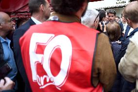 Gabriel Attal Visits Alencon - France