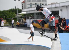 (SP)HUNGARY-BUDAPEST-OLYMPIC QUALIFIER SERIES BUDAPEST-SKATEBOARDING-WOMEN'S PARK-PRELIMS