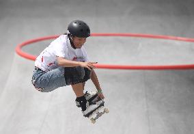 (SP)HUNGARY-BUDAPEST-OLYMPIC QUALIFIER SERIES BUDAPEST-SKATEBOARDING-WOMEN'S PARK-PRELIMS