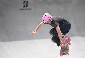 (SP)HUNGARY-BUDAPEST-OLYMPIC QUALIFIER SERIES BUDAPEST-SKATEBOARDING-WOMEN'S PARK-PRELIMS