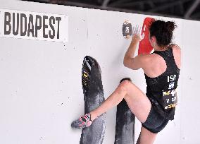 (SP)HUNGARY-BUDAPEST-OLYMPIC QUALIFIER SERIES BUDAPEST-SPORT CLIMBING-WOMEN'S BOULDER & LEAD-BOULDER QUALIFICATION