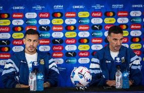 Copa America 2024 Press Conference Argentina Team
